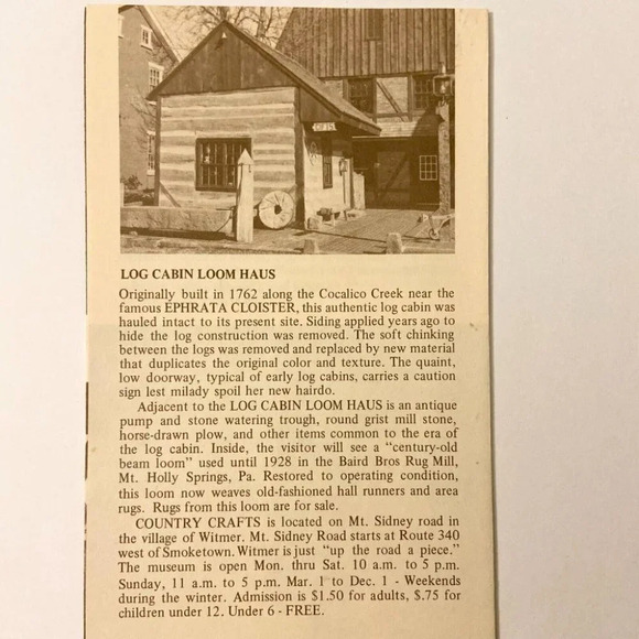 Vintage Folk Craft  Museum Pennsylvania Dutch Gallery Travel Brochure Americana - Picture 5 of 12